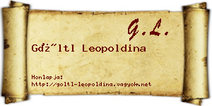 Göltl Leopoldina névjegykártya